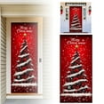 thumbnail image 3 of Christmas Front Door Cover Elastic, 35 * 78''Christmas Door Cover Cloth with Elastic, 2025 New Christmas Front Door Decorations, Elastic Fabric Door Cover Christmas for Festive Party Home Decor, 3 of 7