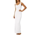 thumbnail image 2 of Blmnix Bodycon Dresses Woman Dress Sheath Tank Dress Dress Maxi Crew Neck Sleeveless Summer Casual Dresses for Women,XL, 2 of 7