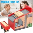 thumbnail image 1 of Wooden Logging Scene Accessories Toy Set Lumber Yard Wood Train Toy Kit, 1 of 9