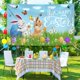 thumbnail image 4 of Paño de Fondo de las Decoraciones de la Fiesta de Pascua 70.87x43.31In, Huevos de Conejo Impresión, Decoración de la Mesa de la Fiesta, Colgante Apoyos de Foto, Pancarta de Tela para Eventos, 4 of 6