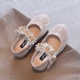thumbnail image 4 of Ketyyh-chn99 Girls Sandals Toddler Shoes Girls Heels Dress Shoes Flower Girl Sandals Wedding Party Princess Shoes for Toddler Little Kid Big Kid Beige,11.5, 4 of 5