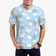 thumbnail image 1 of Balery Cute Goose On A Blue Sky Camisa Polo de Hombre con Estampado, de Manga Corta y Tejido Medio, Camisa Tipo Golf Polo-Large, 1 of 6