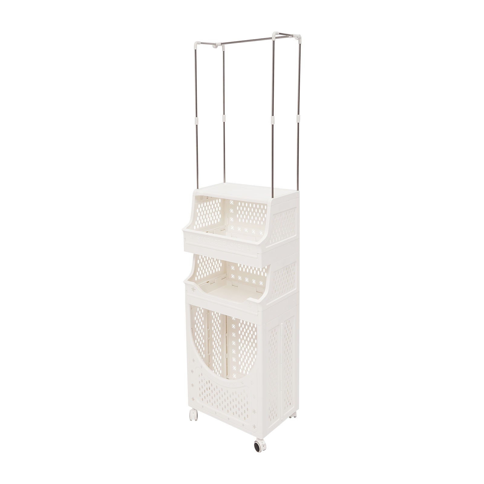 4 Tiers 30*40*157cm Laundry Basket Laundry Hamper Cart Dirty Clothes Hamper