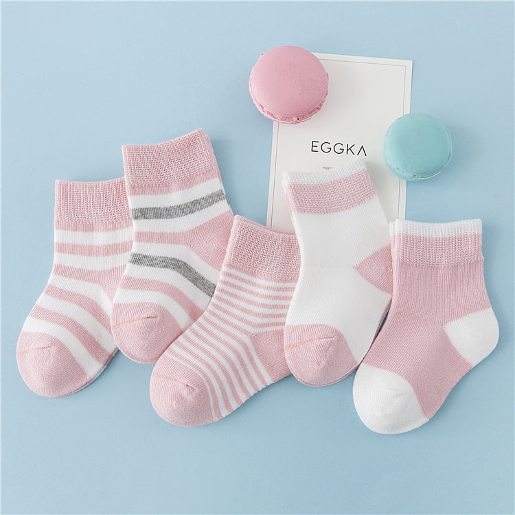 Toddler Socks, 5 Packs in 1 Socks for Kids Baby Girls Boys, Fashion ...