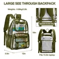 thumbnail image 2 of DAKIMOE Clear Backpack Heavy Duty Large Capacity PVC Transparent Waterproof Bag for School Stadium College Men Women, 2 of 7