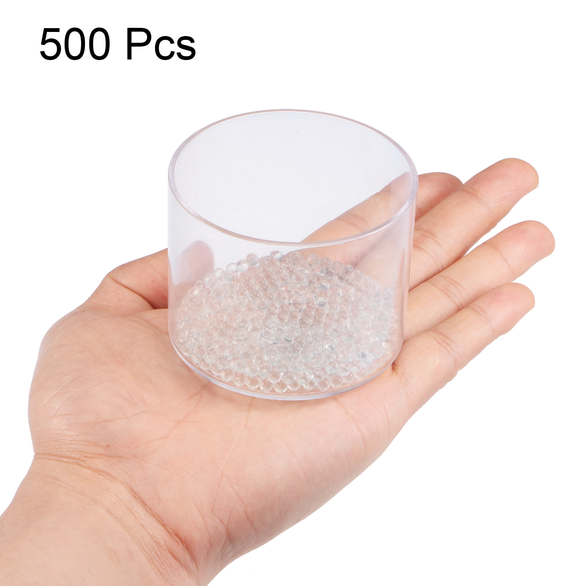 Unique Bargains Round Clear Glass Ball Boiling Stones Soda Lime Glass Beads 0.16 in