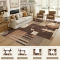 thumbnail image 6 of MICGEEK 9x12 Washable Area Rugs for Living Room, Modern Geometric Printed Rug, Vacuum-Friendly, Non Slip Indoor Rug for Bedroom Dining Room Home Decor Carpet, Brown/Beige, 6 of 9