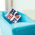 thumbnail image 6 of Clearance!SDJMa 4th of July Patriotic American Flag Stars and Stripes Decorative Throw Pillow Cover 18 x 18 Inch, Porch Outdoor Home Decor Cushion Case, Letter Home, 6 of 9