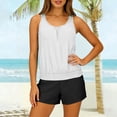 thumbnail image 7 of XuJwPNcy Womens Summer Tankini Swimsuits Loose Fit Scoop Neck Swim Tank Top with Swim Shorts Bathing Suit Swimwear, 7 of 7