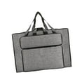 thumbnail image 4 of Art Portfolio Case Art Supplies Multifunction with Outer Pockets Drawing Painting Board Storage for Outdoor Gray Large, 4 of 8