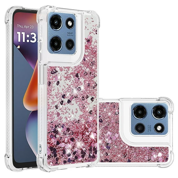Phone Case for Motorola Moto G 5G 2025 Cover Sparkle Glitter Floating Liquid Quicksand Shockproof Soft Silicone TPU Bumper Protective Cover for Moto G 5G 2025 Case, S1