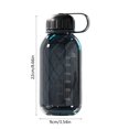 thumbnail image 3 of Botella deportiva de plástico a prueba de fugas con asa para gimnasio, yoga, fitness y ejercicio., 3 of 6