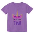 thumbnail image 1 of Tstars Girls 2nd Birthday Gift Tshirt Birthday Gift for 2 Year Old Birthday Gift for Girls Unicorn 2nd Birthday Party B Day Toddler Kids T Shirt, 1 of 4