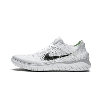 Nike Free Rn Shoes Mens 10 Flyknit Oreo White Black Athletic Running 942838-101 Nike Free RN 2018 FK Flyknit Oreo White Black Shoes 942838  main image 3
