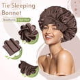 thumbnail image 6 of Satin Tie Bonnet Standard Chocolate, 6 of 6