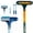 Yellow, variant on 3-in-1 Window Screen Cleaner Brush - Detachable Long Handle with Squeegee - for Window Patio and Door Cleaning