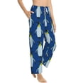 thumbnail image 2 of Xecao Beautiful King Penguin Pattern Women's Straight Lounge Pajama Pants: The Epitome of Relaxed Sleepwear, 2 of 9