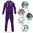 thumbnail image 4 of Men's Hooded Tracksuit 20 Piece Casual Full Zip Jogging Sweatsuit Sets(Purple,M), 4 of 5