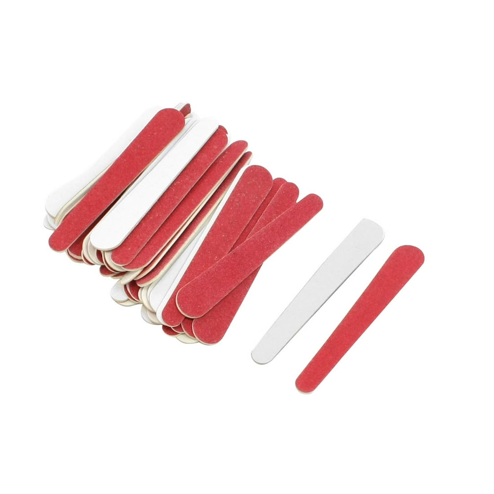 Abrasive Nail File Buffer Finger Trimmer Beauty Tool Red 50 Pcs for