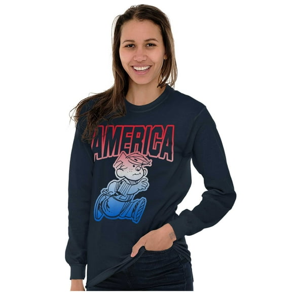 Dennis the Menace American Patriot Long Sleeve TShirt Men Women Brisco Brands S