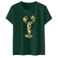 thumbnail image 4 of PMUYBHF Mode pour Femmes Hauts Décontractés Manches Courtes Col Rond T-Shirt Imprimé Ample 3926 m, 4 of 5