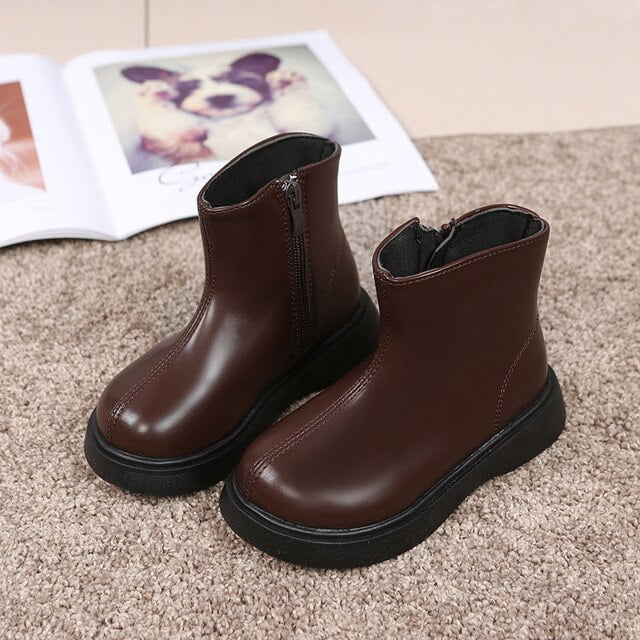 DancePeanut Autumn Winter Children Leather Boots for Girls Fashion