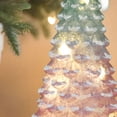 thumbnail image 4 of Old World Christmas Glass Battery-Operated Frosted Christmas Tree, Pink, 14in, 4 of 4