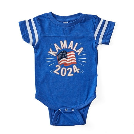 

CafePress - Kamala Harris 2024 For President - Cute Infant Baby Football Bodysuit