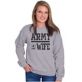 thumbnail image 4 of US Army Wife Military Star Logo Women Crewneck Sweatshirt Brisco Brands L, 4 of 6