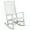 White, variant on Pemberly Row Contemporary All-Weather Poly Resin Rocking Chair in Teal