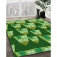 thumbnail image 2 of Ahgly Company Indoor Square Patterned Nebula Green Area Rugs, 5' Square, 2 of 6