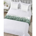 thumbnail image 5 of Xipuska Country Mist Forest Bed Runners for Queen Size Bed, Decorative Bed Throws for Foot of Bed, Simple Watercolor Trees Landscape Bed Runner Sofa Throw Bedding Scarf Protector Slipcover, 5 of 6