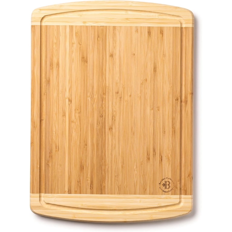 2-Pack Large Bamboo Cutting Boards with Juice Groove and Bottom