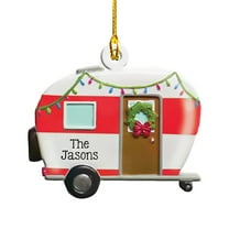 New Christmas Ornaments, Christmas Truck Fire Engine Excavator Theme Acrylic Creative Pendant, Christmas Tree Ornaments Indoor and Outdoor Christmas Home Decor Car Interior Christmas Keepsake