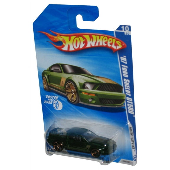 Hot Wheels Faster Than Ever '10 (2009) Green '07 Ford Shelby GT500 Car 138/240