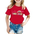 thumbnail image 2 of Boys & Girls Crew Neck Short Sleeve T-Shirts,Comfortable Breathable Casual Tops for Daily Back-to-School Outfits, 2 of 4