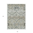 thumbnail image 3 of 8' X 10' Beige Taupe And Tan Floral Washable Indoor Outdoor Area Rug, 3 of 5