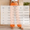thumbnail image 3 of ClodeEU Women's High Waisted Wide Leg Linen Pants,Casual Elastic Waist Summer Trousers with Pockets Orange,Women's Plus XXXL, 3 of 8