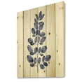 thumbnail image 2 of Designart 'Navy Blue Eucalyptus On White' Traditional Print on Natural Pine Wood, 2 of 5