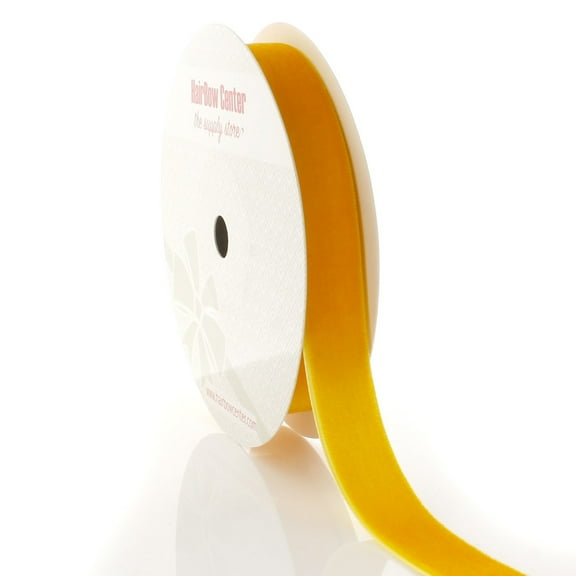 HBC 5/8" Velvet Ribbon 662 Golden Yellow 25 Yard