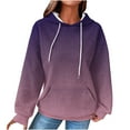thumbnail image 2 of Jsaierl Womens Hoodies Oversized Gradient Print Hooded Sweatshirts Lightweight Sweaters Comfort Long Sleeve Top Hoodie Womens Hoodies, 2 of 6