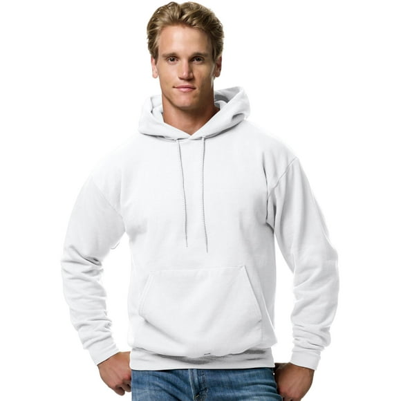 Hanes Mens ComfortBlend EcoSmart Pullover Hoodie Sweatshirt, 3XL, White