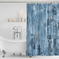 thumbnail image 3 of Blue Abstract Shower Curtain, Waterproof Shower Curtains for Bathroom, Vintage Geometric Gradient Oil Painting Simple Washable Fabric Bathtub Curtain Set Bath Decor with 12 Hooks Standard 72"x72", 3 of 8