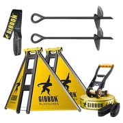 Gibbon Independence Slackline Kit with ClassicLine, Slackline A Frame x2, Slackline Ground Screw - Slackline Without Trees, Adjustable Slack Line Set