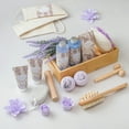 thumbnail image 2 of Luxury Mothers Day Gifts Baskets in Lavender Essential - Christmas Birthday Mothers Day Gifts for Women -18pc Bath Body At Home Spa Relaxing Self Care - Bubble Bath Bomb Lotion Massager Roller Loofah, 2 of 8