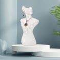 thumbnail image 3 of Necklace Earring Display Stand Jewelry Display bust Resin Storage Holder for Chain Pendant Photography Bracelets Business , Blanco Pequeño Yinane exhibición del pendiente del collar, 3 of 8