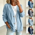 thumbnail image 2 of Womens Classic Button Front Breathable Stretch Denim Jacket Cardigan Coat Relaxed Fit Lightweight Casual Long Sleeve Shacket, 2 of 6