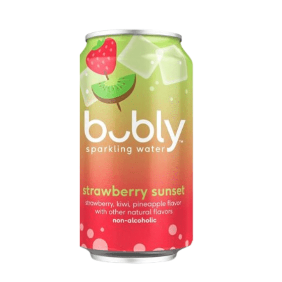 Bubly Sparkling Water, The Super Mario Galaxy Movie Blackberry, Strawberry Sunset, Bellini Bliss, Mango Vareity Pack Zero Sugar & Zero Calories, 12 fl oz Cans ( 4Pack )