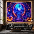 thumbnail image 6 of Jack-O'-Lanterns and Gothic Castle on Moonlit Path, Spooky Gothic for Halloween Enthusiasts, Fantasy Night Wall Art, Halloween Gift Tapestry Wall Hanging for Living Room and Bedroom, 6 of 7