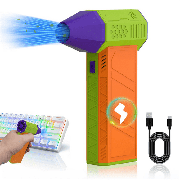 Electric Air Duster-3 Gear Adjustable 130000RPM Jet Blower-Good Replace Compressed Air Can - Reusable Canned Air Duster